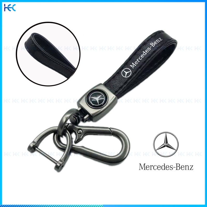 Móc Khóa Da Kim Loại Có logo Cho Xe Benz