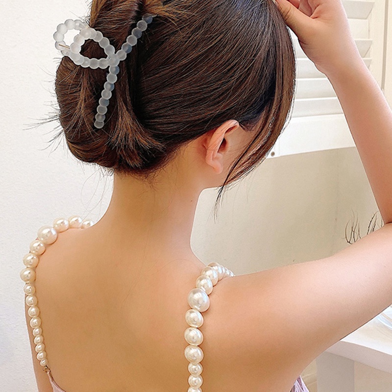Kẹp bấu tóc trong suốt cỡ lớn phong cách Hàn Quốc nhiều màu sắc tùy chọn