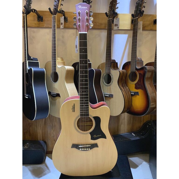 Đàn Guitar Acoustic Rosen Đen G11 (Gỗ Thịt) + Tặng Kèm Đầy Đủ Phụ Kiện
