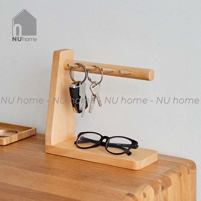 nuhome.vn | Giá treo chìa khoá và phụ kiện để bàn – Riko, được thiết kế bằng chất liệu gỗ tự nhiên cao cấp