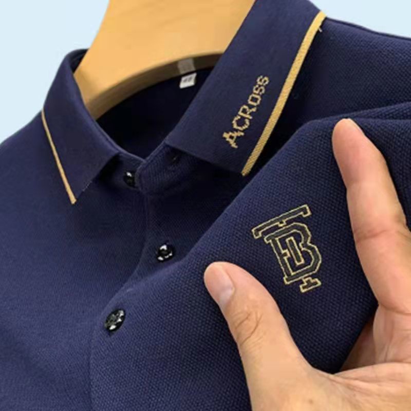 Áo Thun POLO Tay Ngắn Dáng Rộng Thêu Họa Tiết Thời Trang Mùa Hè Cho Nam