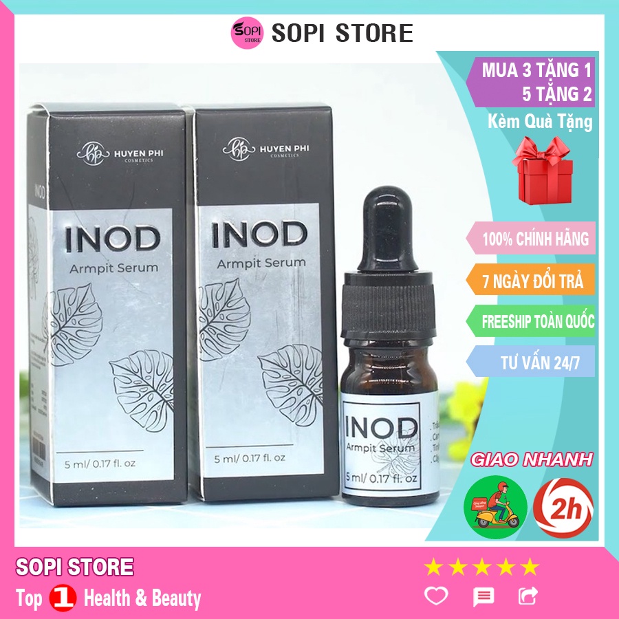 Serum khử mùi INOD Huyền Phi 5ml khử hôi nách, hôi chân và sáng da, an toàn lành tính