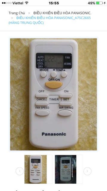 Combo 5c Khiển ĐH PANASONIC