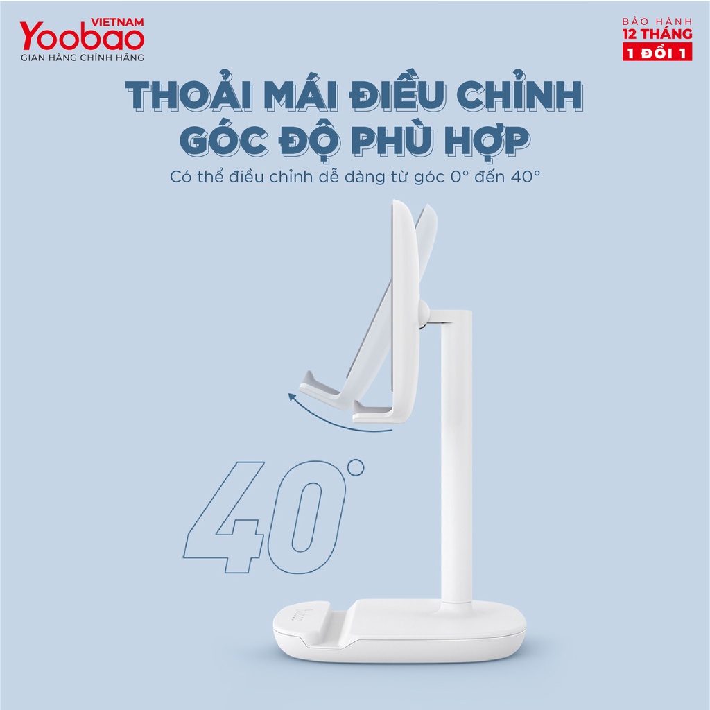 [CHÍNH HÃNG-BH 12 THÁNG]Giá đỡ điện thoại để bàn YOOBAO B1 Màn hình 4-11 inch- Khung gấp gọn - Hàng phân phối chính hãng