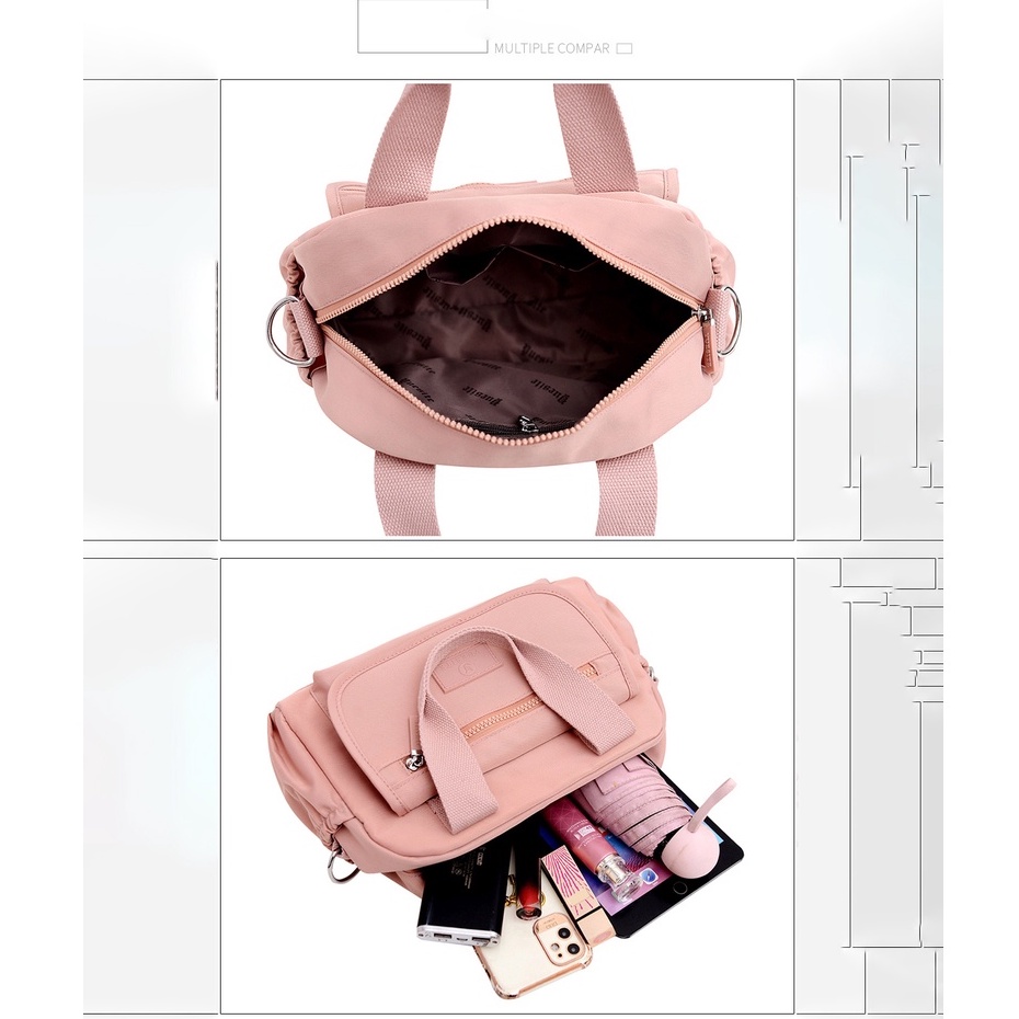 Túi Xách Vải Oxford Siêu Nhẹ Nhiều Ngăn Dung Tích Lớn Phong Cách Mới Cho Nữ