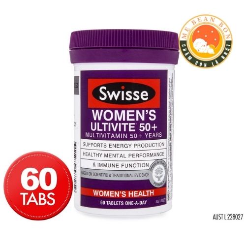 Vitamin Tổng Hợp Swisse Men’s/Women's Ultivite Multivitamin  60 viên của úc Dành Cho Nam, Nữ