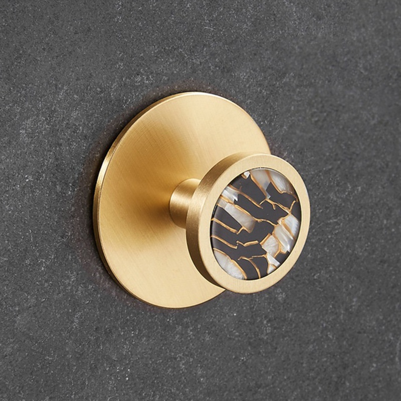 Móc Treo Khăn Bằng Đồng Thau Dán Tường Tiện Dụng Cho Nhà Tắm / Gara