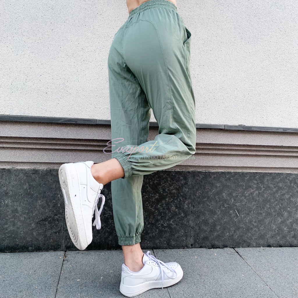 Quần Jogger Tập Gym, Yoga, Aerobic Nữ Eva Sport Vải Co Giãn Tốt, Mặc Ôm Dáng, Nâng Mông, Tôn Vòng 3 Evasport