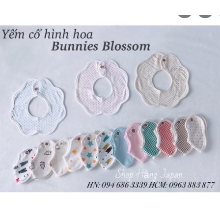 Yếm cổ tròn cho bé Vella Bunnie Blossom Hàn Quốc chọn màu ngẫu nhiên