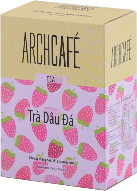 TRÀ DÂU ĐÁ - Mẫu mới ( Strawberry Tea - Archcafe)