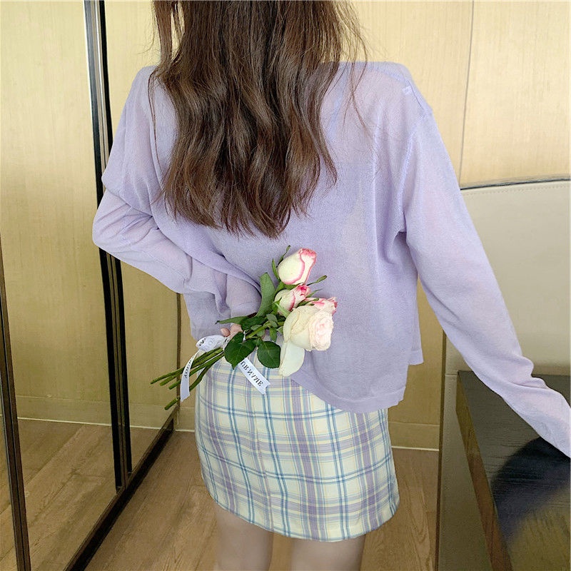 Áo Khoác cardigan Dệt Kim Chống Nắng Thời Trang Mùa Hè Cho Nữ