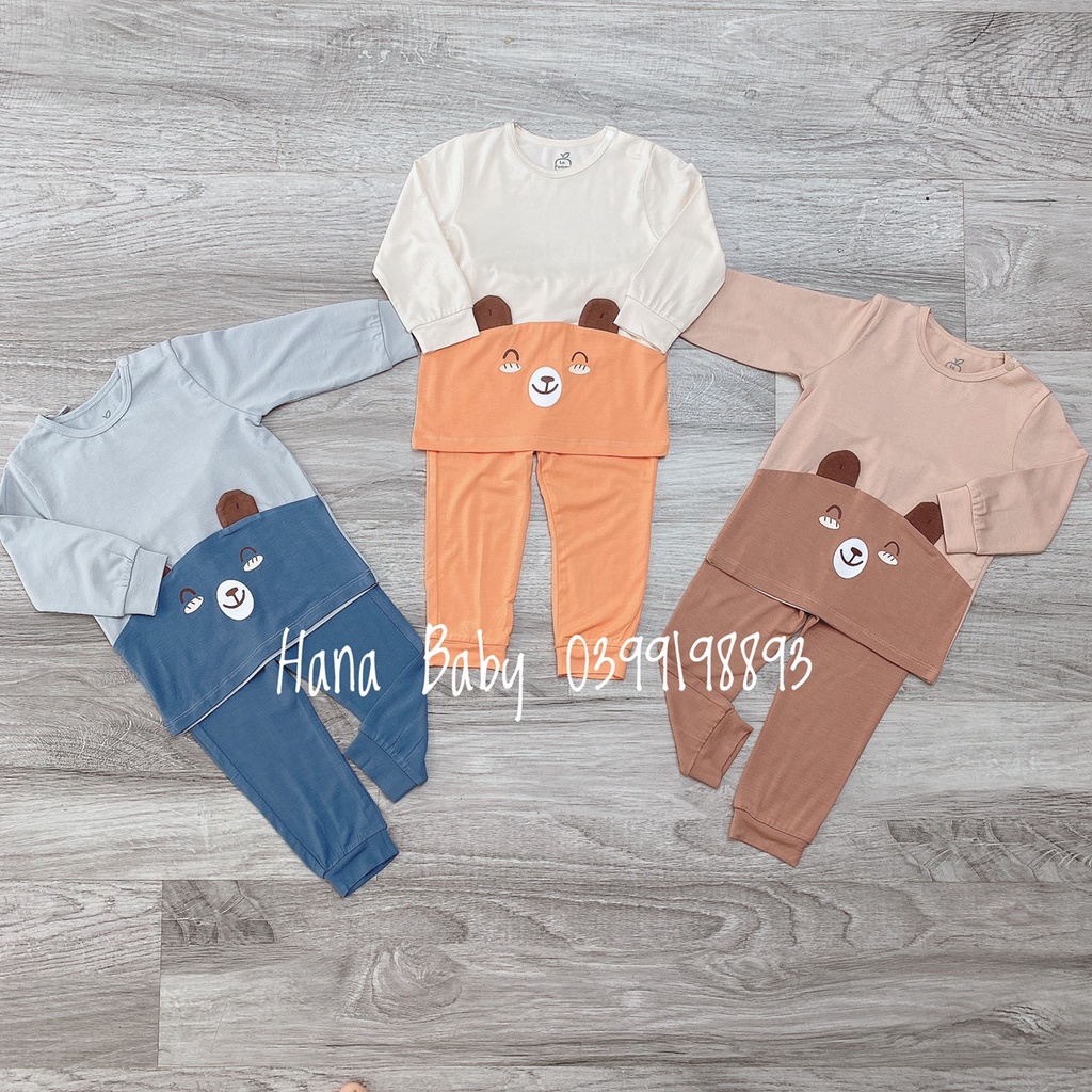 Bộ dài tay La pomme Teddy Bread cho bé dưới 5 tuổi
