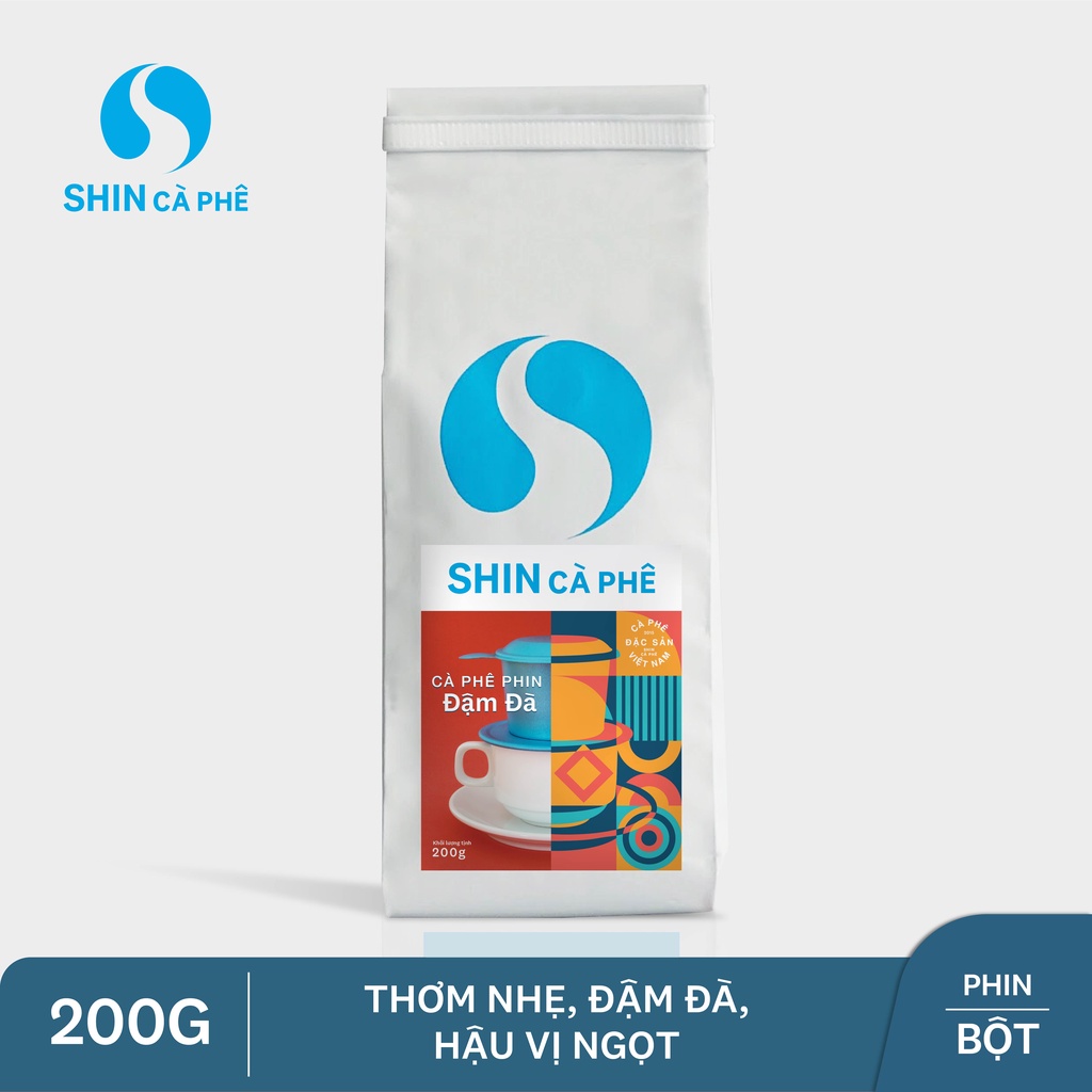 Cà phê truyền thống pha phin SHIN Cà Phê - PHIN ĐẬM ĐÀ 200gr