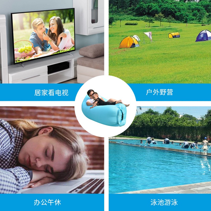 GHẾ HƠI DU LỊCH Không Cần Bơm, Sofa Văn Phòng, Đệm Hơi Du Lịch, Phượt, Dã Ngoại TÚI GIÓ
