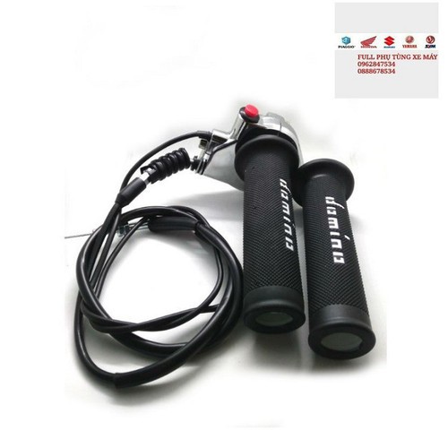 Cùm ga tăng tốc Domino full bộ gồm cùm ga, ống ga, bao tay domino - Vindecal BD