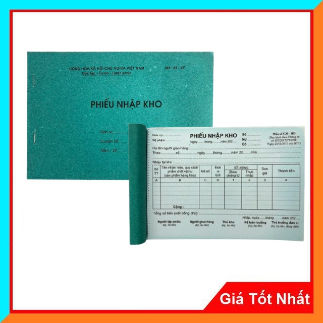 Phiếu Nhập Kho - Xuất Kho 1 Liên A5 - Dùng Cho Kế Toán, Thủ Kho Nhập Hàng