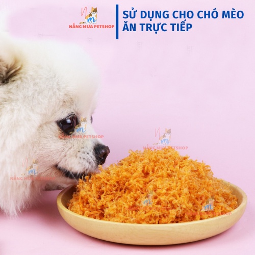 Ruốc gà, chà bông gà cho chó mèo, thức ăn cho cho chó mèo
