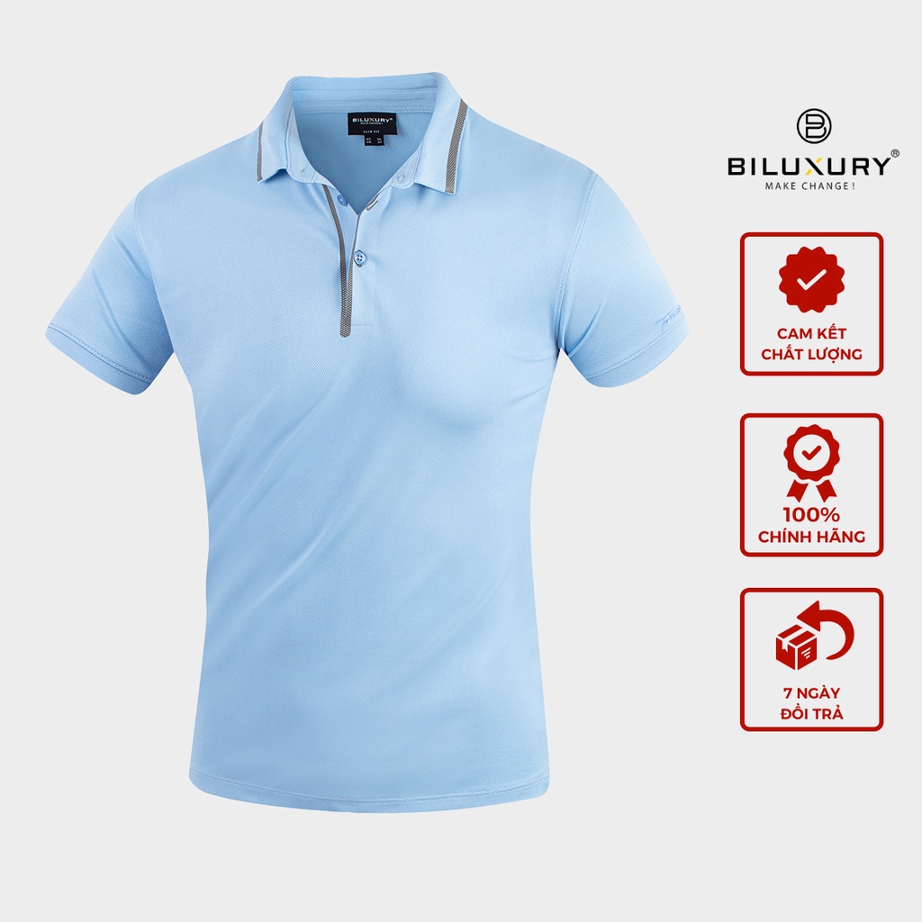 Áo polo nam Biluxury 5APCT014 coolmax siêu mềm mịn form slimfit