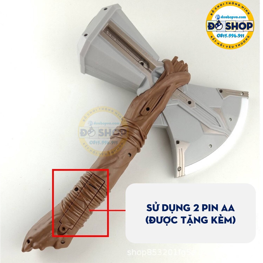 Đồ Chơi Búa Thor Rìu Thần Sấm Nhựa Phát Nhạc Phát Sáng Cho Bé TH22 (Tặng Kèm Pin) - Đô Shop