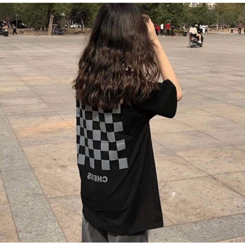 [XẢ HẾT ĐÓN TẾT] ÁO THUN TAY LỠ BÀN CỜ MÀU ĐEN CHẤT COTTON SU SIÊU MỊN XỊN BEN TREND SHOP