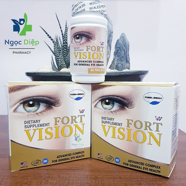 [Hàng Mỹ] Viên uống Bổ Mắt VH-FORT VISION hộp 60 viên nhập khẩu chính hãng DATE 2023