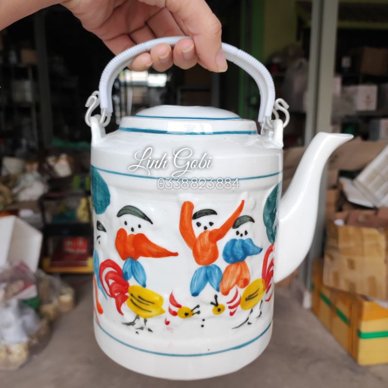 TÍCH PHA TRÀ  , ẤM TÍCH 1,5L GỐM  SỨ BÁT TRÀNG