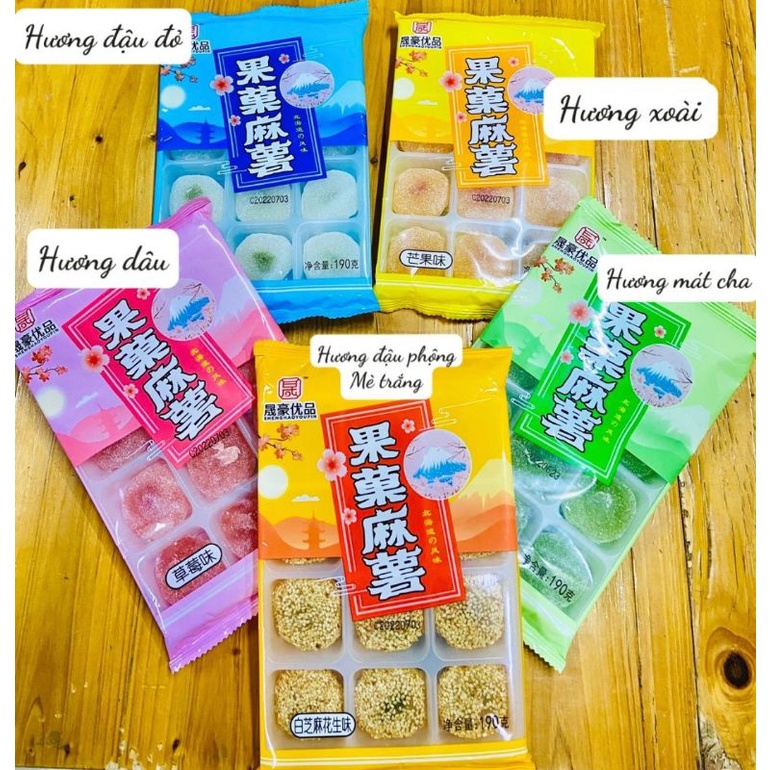 [Bán Sỉ Thùng 8 vị siêu ngon] Bánh Mochi Đài Loan nhân kem tươi hoa quả mix vị
