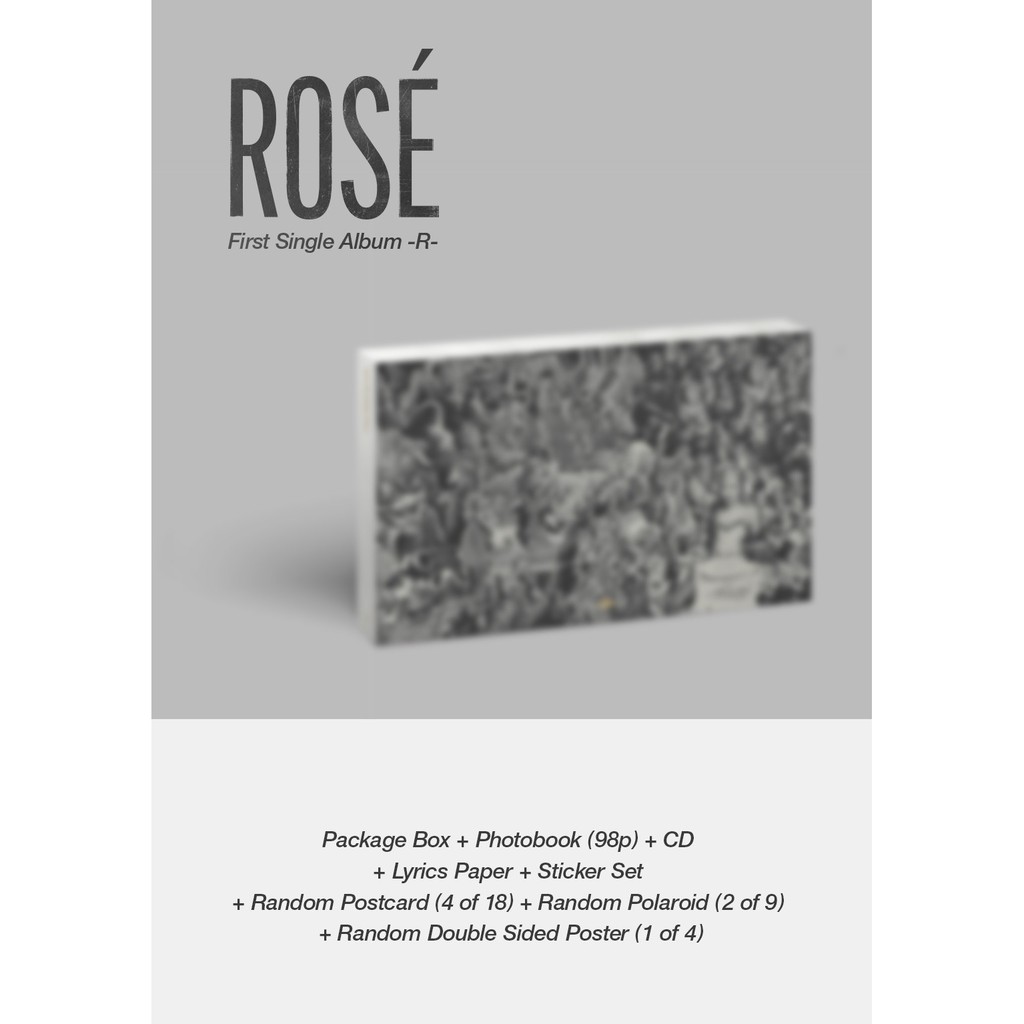 Album ROSÉ - First Single Album R + Quà 1 ảnh khổ A5