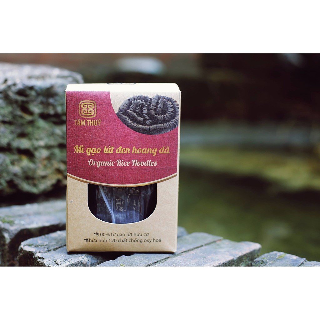 Mỳ gạo lứt đen hoang dã hữu cơ Tâm Thủy (400g) - Món ngon gia đình