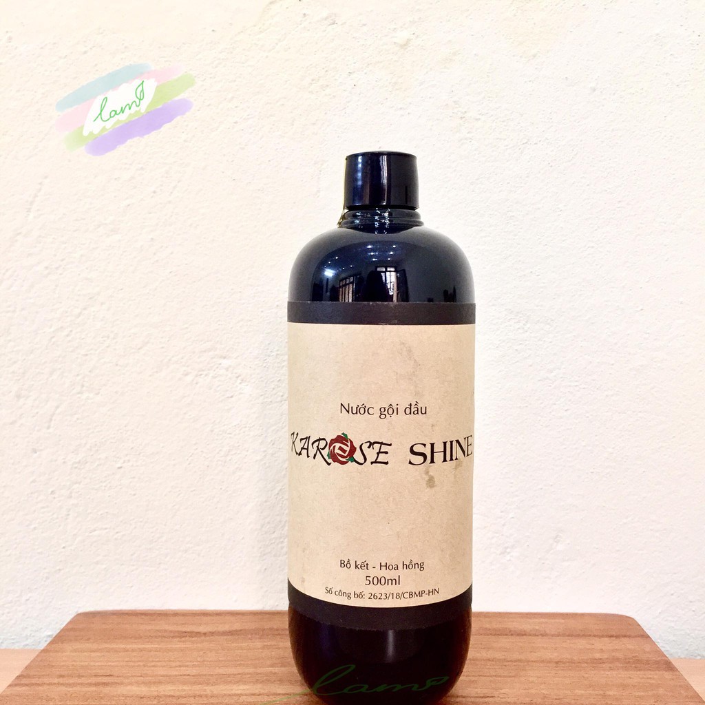 Nước gội đầu hoa hồng Karose 500ml – Chiết xuất thảo mộc - Ngăn ngừa rụng tóc - Herbal Shampoo – Rose Shampoo