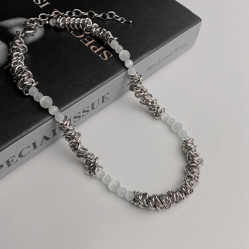 ANEMONE Vòng cổ Chuỗi Hạt Phong Cách Hip Hop Hàn Quốc Thời Trang Cho Cặp Đôi