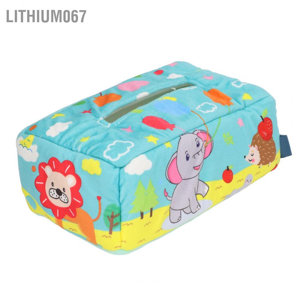 Lithium067 Hộp khăn giấy sang trọng Đồ chơi An toàn Vui vẻ Giáo dục Phát triển giác quan cho trẻ sơ sinh đồ em Quà tặng