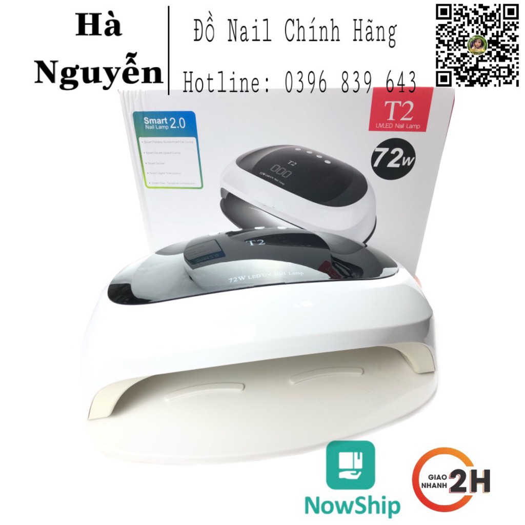 [HÀNG CHÍNH HÃNG] Máy Hơ Sơn Gel T2, Máy Hơ Lồng Rộng 72W Hơ Được 2 Tay