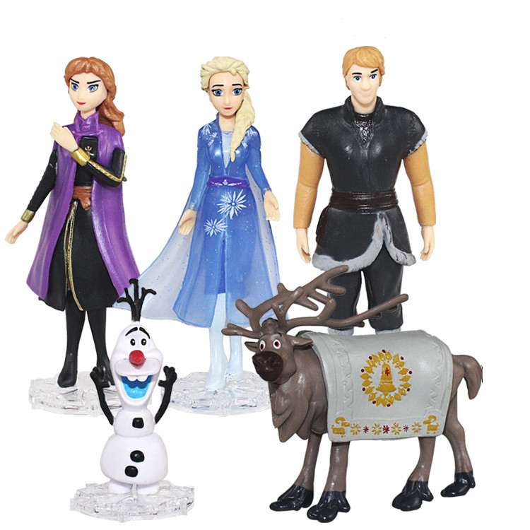 Set 5 Mô Hình Nhân Vật Elsa Và Anna Trong Phim Hoạt Hình Frozen 2