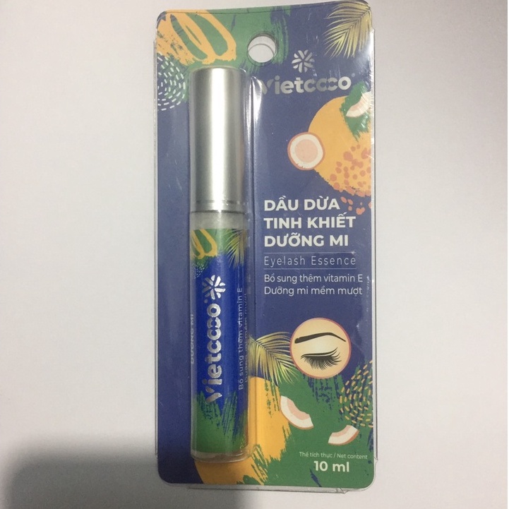 Dầu Dừa Dưỡng Mi Vietcoco Nguyên Chất 10ml Mi cong Mềm Mượt