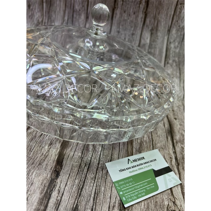 SALE NGHỈ TẾT Khay mứt Tết bánh kẹo đẹp hoa quả sấy khô trong suốt 6 ngăn nhựa trong Acrylic cao cấp sang trọng giá rẻ
