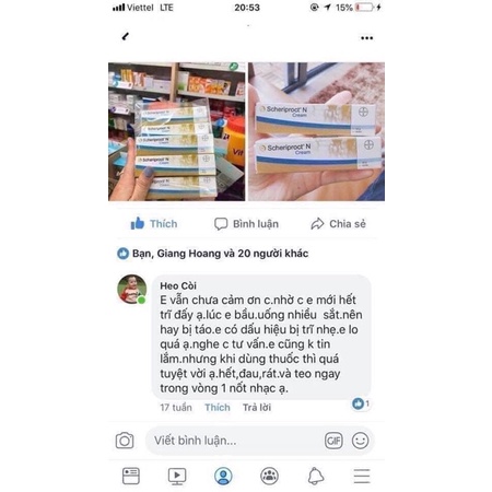 Kem bôi Scheriproct N thái lan tuýp 10gr