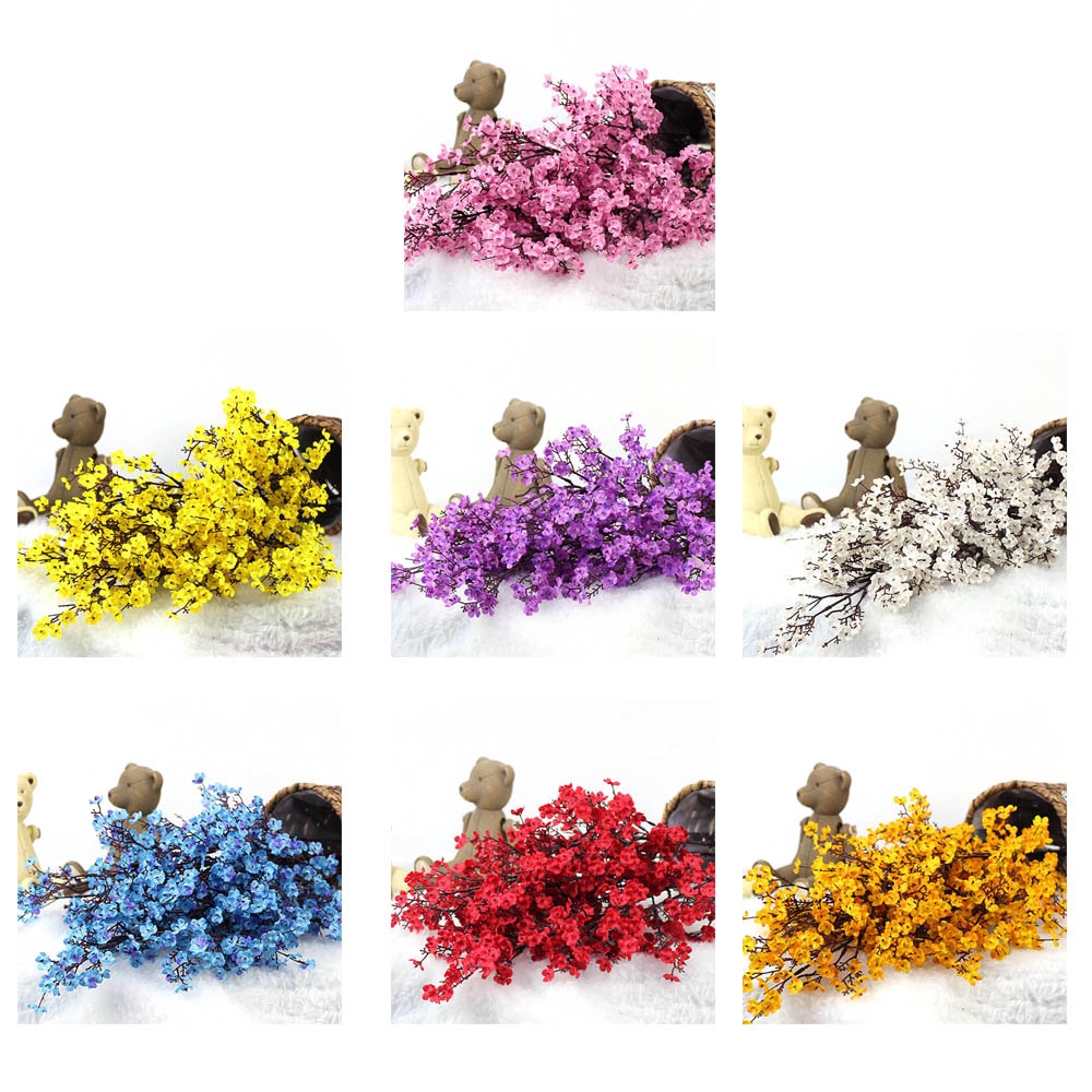 Cành hoa đào nhân tạo nhiều màu tuỳ chọn trang trí đám cưới