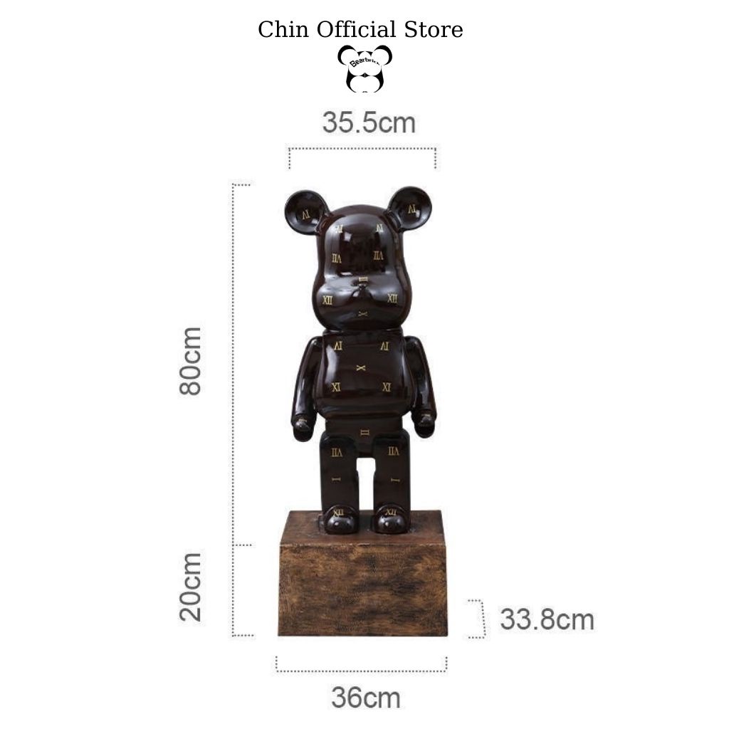 Bearbrick sz 1000%, Gấu bearbrick cỡ lớn 80cm LV la mã 5 màu - Chin Official Store