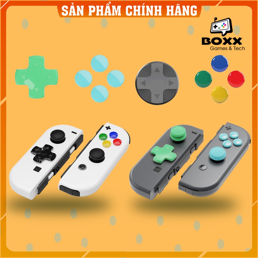 Nút dán trang trí cho máy Nintendo Switch chính hãng Skull &amp; Co, Skull &amp; Co D-Pad Button Cap