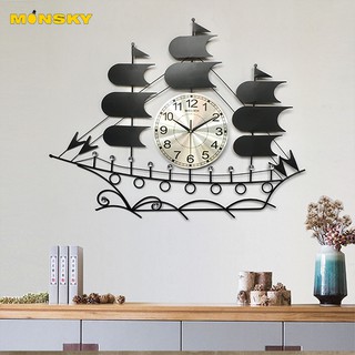 Mua Đồng hồ treo tường MONSKY GCLOCK loại 68x86 (cm) cao cấp làm từ kim loại sơn tĩnh điện chạy máy kim trôi chuẩn (1912)