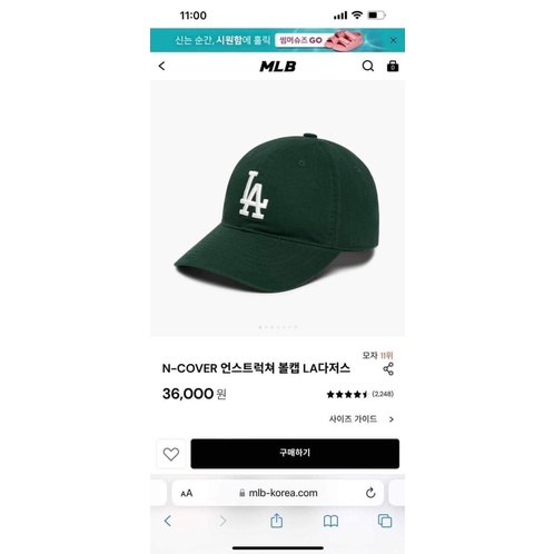 mũ MLB chính hãng ( 10 mẫu )