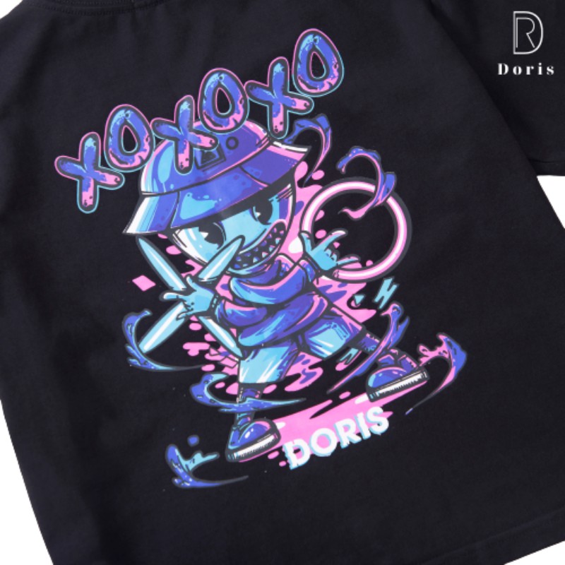 Áo Thun Unisex Xoxoxo Doris.1996, Áo Phông Cotton Vải Mềm Mịn Mát, Miễn Phí Đổi Trả 7 Ngày
