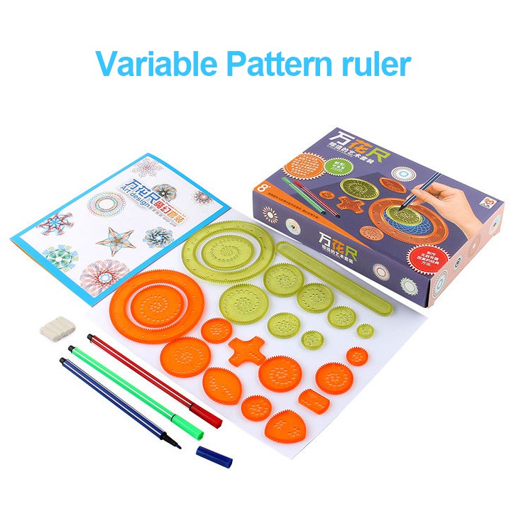 ⌂⌂ Art painting template kaleidoscope puzzle teaching stationery painting set 【Goob】