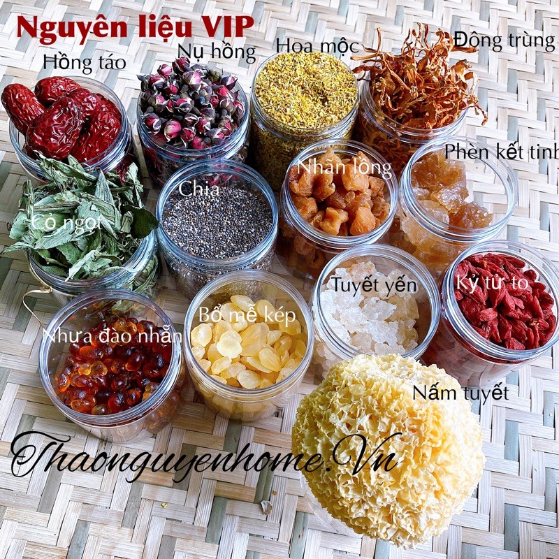 Nguyên liệu Vip nấu chè trà dưỡng nhan