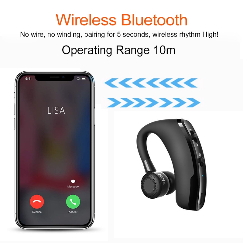 Tai nghe Bluetooth kết nối không dây Vitog đeo một bên tai kiểu dáng công sở