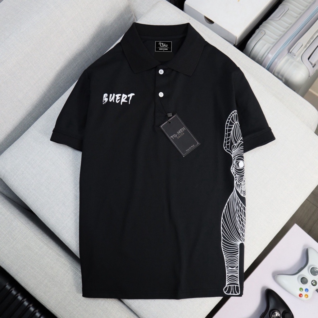 Áo thun Polo GẤU 194 Unisex vải cá sấu Poly co dãn 4 chiều dày dặn form gerular fit - PL bueoutisng