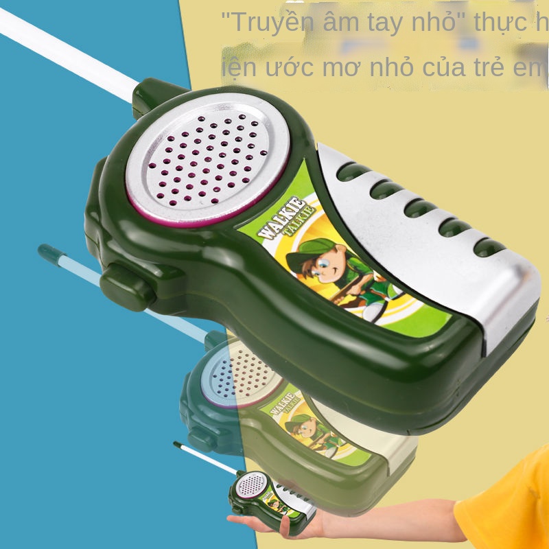 ♛Đồ chơi trẻ em nhà chơi radio bộ đàm 2 gia đình tương tác cha mẹ con cái điện thoại ngoài trời cậu bé và cô gái