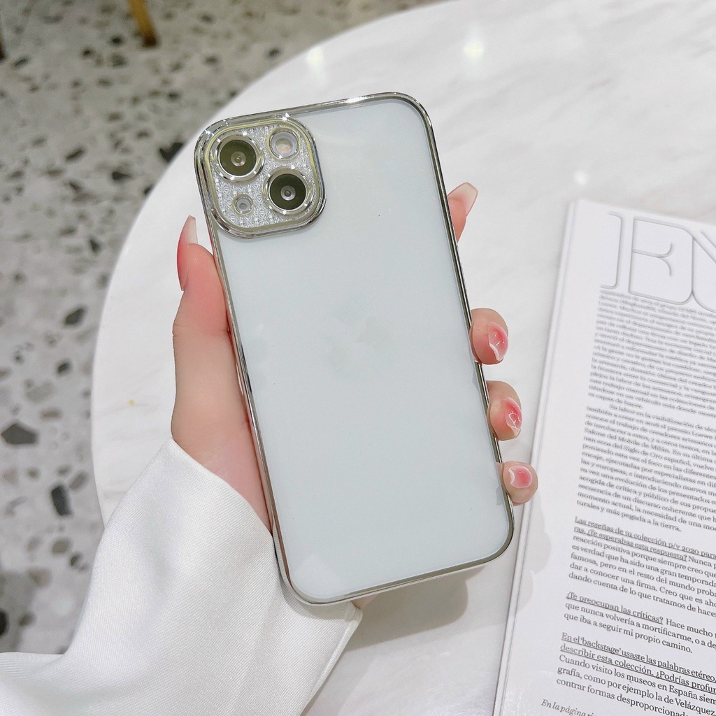 Ốp dẻo viền si Camera vân kim cương cao cấp iP 7 8 X XR 11 12 13 Pro Max [2/2]