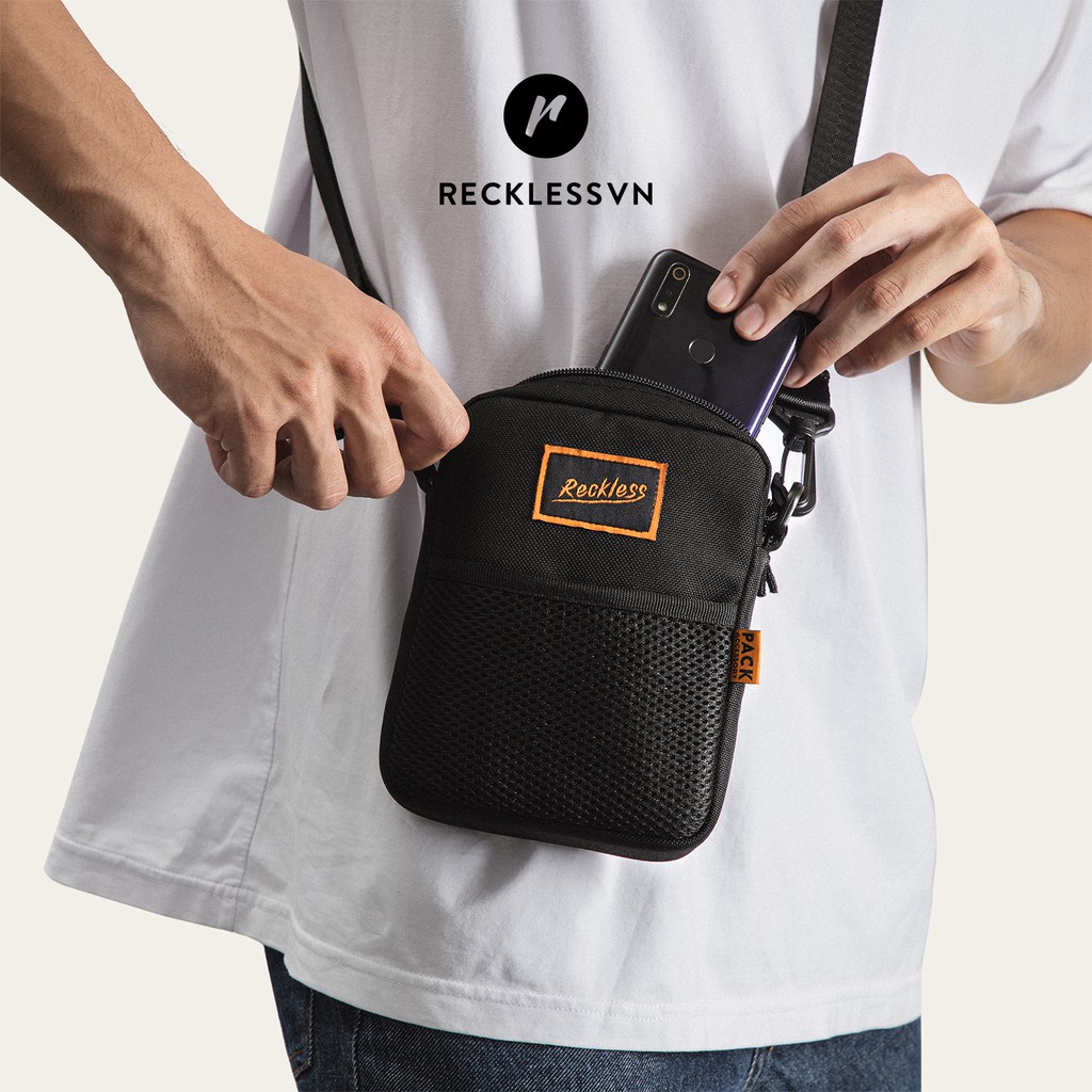 [Mã LT50 giảm 50k đơn 250k] Túi Đeo Chéo Thể Thao Reckless Caitlyn Crossbody Bag Vải Polyester Kháng Nước